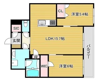 SHAMAISON CHARME DE 枇杷96【3階】の間取り