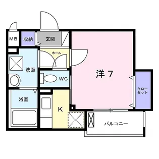 サンレーベ東垣外【203号室】の間取り