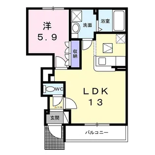 グリーンヒルⅡ【1階】の間取り