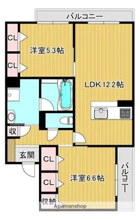 ミラーエステートイーストビル【1階】の間取り