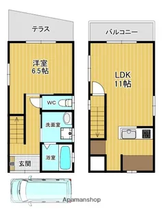 京都府城陽市富野乾垣内【一戸建】の間取り