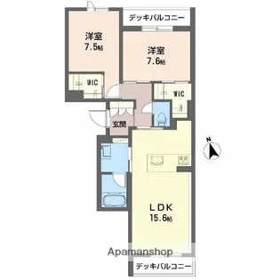 アンド ベンジャミン【1階】の間取り