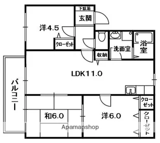 SACURAハイツ【2階】の間取り