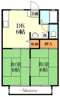 サンシティ幸【102号室】の間取り