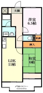 「ラポート池の川」【202号室】の間取り