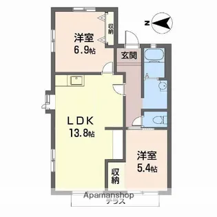 アーバンドリーム【105号室】の間取り