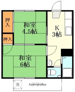 グリーンセイカ【102号室】の間取り