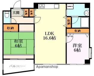 ハウスエバーグリーン【4階】の間取り