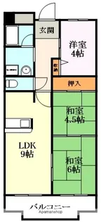 ユニライフ宇治Ⅱ【513号室】の間取り