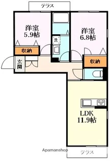 フェリーチェ【1階】の間取り