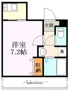 三洋シティ2号館【201号室】の間取り