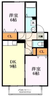セジュール妙楽【1階】の間取り