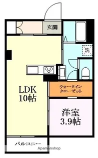 タウニィ蓮華【102号室】の間取り