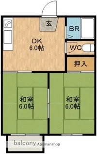 タウニィ蓮華【202号室】の間取り