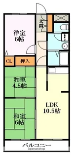 ラポート宇治川【3階】の間取り