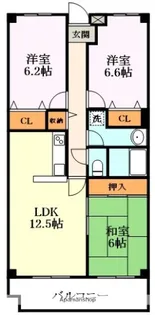 フレックス戸ノ内【6階】の間取り