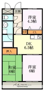 ラヴェンダーホームズ【4階】の間取り