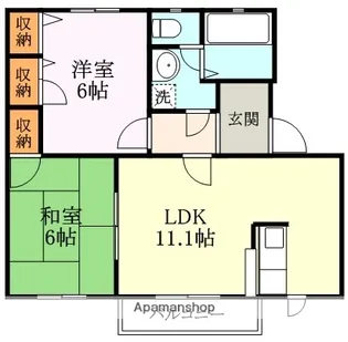 アイリス西の口A棟【2階】の間取り