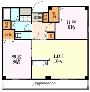 ルーミネスガーデン【2階】の間取り