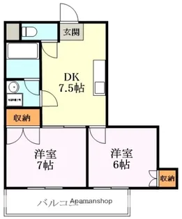 ルミエール春日森【408号室】の間取り