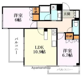 アメニティ山科駅前【8階】の間取り