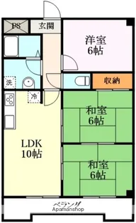 ハイネス幸B棟【402号室】の間取り