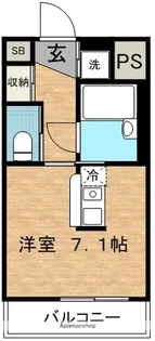 パル大久保【407号室】の間取り