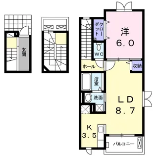 ジラソーレ【3階】の間取り