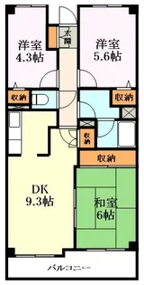 宇治黄檗パーク・ホームズ【3階】の間取り