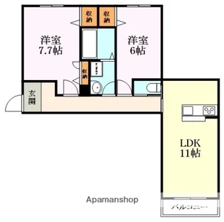クレスティーク神明【203号室】の間取り