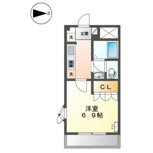 メゾンリュミエール【202号室】の間取り