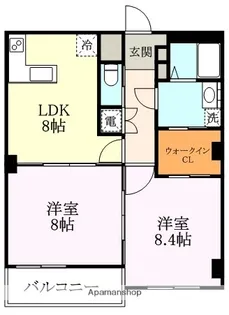 ルーミネス芦谷五番館【2階】の間取り