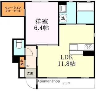 シャーメゾンアビデ【1階】の間取り
