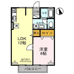 セジュール伊勢田【206号室】の間取り