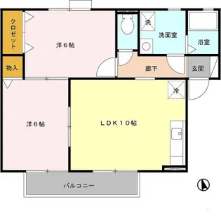 セジュール・リンデン【2階】の間取り