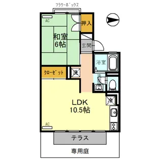 パレーシャル柳田【1階】の間取り