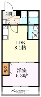 CUORE城陽【401号室】の間取り