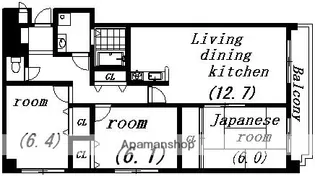 フレックス戸ノ内【7階】の間取り