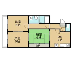 シャトー岩松【302号室】の間取り