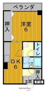 ハウゼ上賀茂【103号室】の間取り