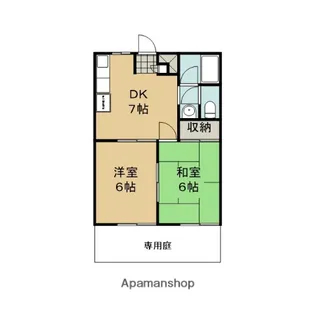 ラフォーレダイゴB棟【101号室】の間取り