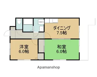 レスト蟹ケ坂【208号室】の間取り