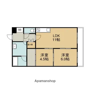 レジデンス岩倉【206号室】の間取り