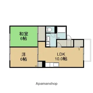 シャトードゥヴェール【102号室】の間取り