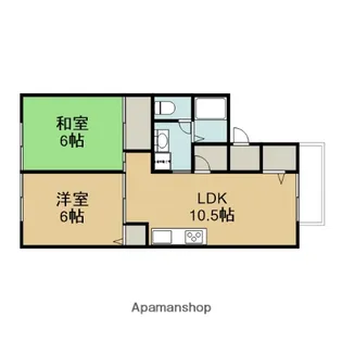 シャトードゥヴェール【101号室】の間取り
