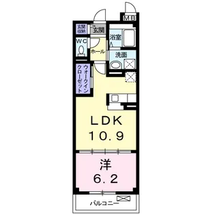 プランドール北山【2階】の間取り
