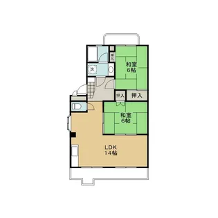 京都府京都市北区大宮開町【マンション】の間取り