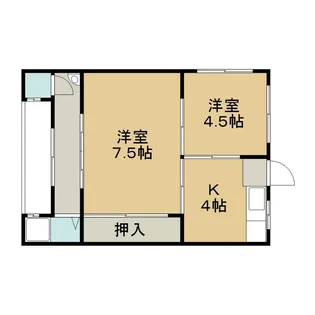 京都府京都市北区紫竹東栗栖町【アパート】の間取り