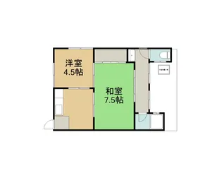 京都府京都市北区紫竹東栗栖町【アパート】の間取り