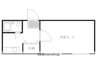 上賀茂松柏【410号室】の間取り